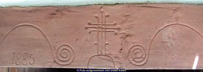 Skanzen Sanok - Muster an einem Holzhaus