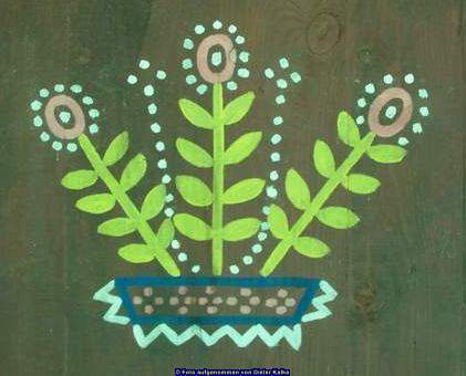 Skanzen Sanok - Muster an einem Holzhaus