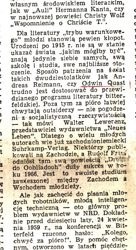 Adam krzeminski Odwin Quast Polytika
